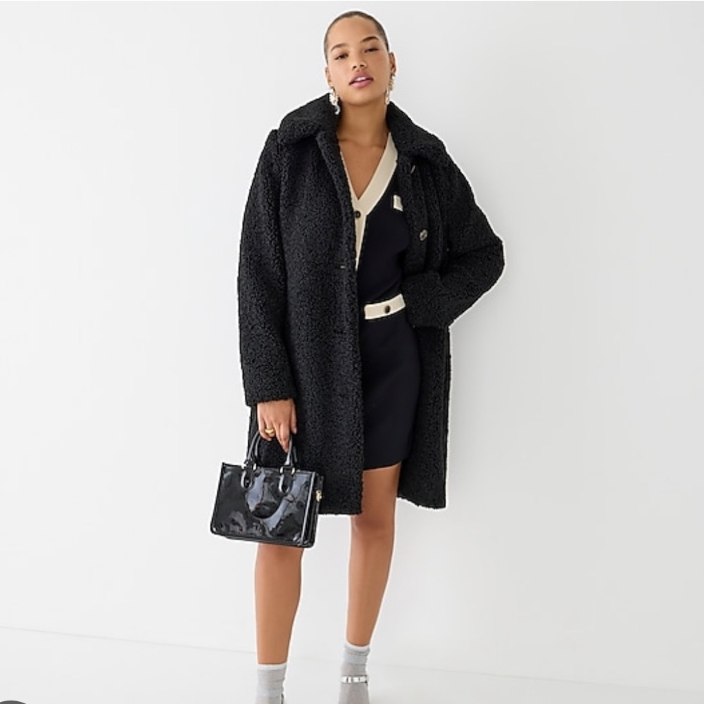 Like New J.Crew Petite Teddy Sherpa coat